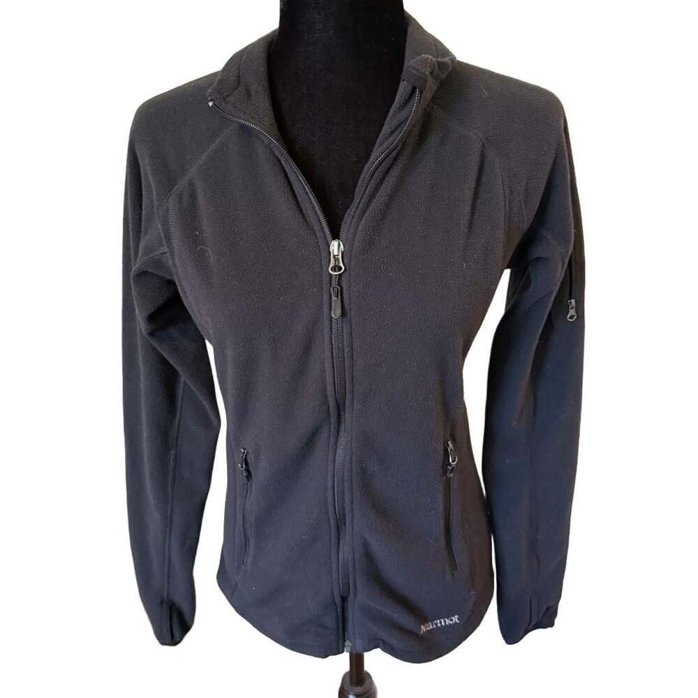 Marmot Polartec Full Zip Fleece Jacket Black Women's Size Small
